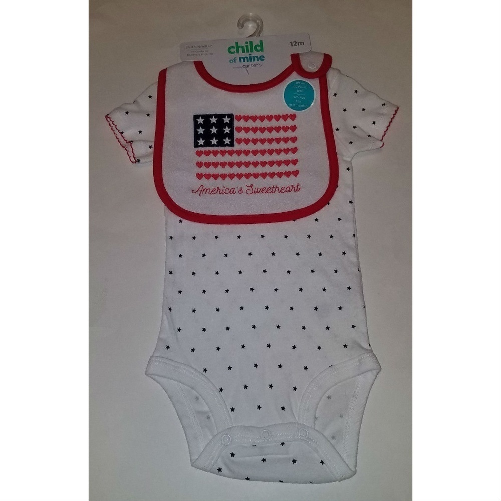 NEW Carters Child Mine America Sweetheart Baby 6-9 OR 12 Months 4th of July